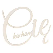 Scrapbooking - EKO-DECO, napis, Kocham Cię, kartonowy - miniaturka - grafika 1