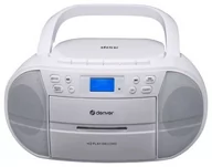 Radioodtwarzacze - Denver TDC-280B Boombox z radiem FM/DAB+, CD, USB i odtwarzaczem kasetowym, biały - miniaturka - grafika 1