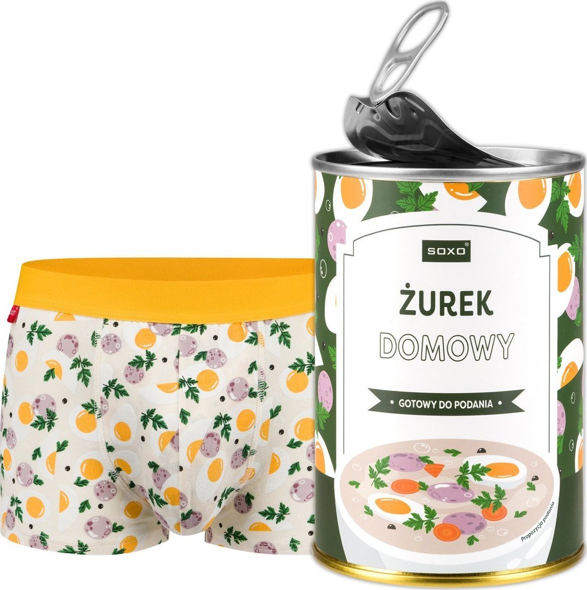 Soxo Męskie Bokserki Żurek w puszce idealny zabawny prezent dla Niego L