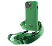 Etui i futerały do telefonów - Lacoste LCHCP15SSPVCN Hardcase Iconic Petit Pique Crossbody do iPhone 15 Zielony - miniaturka - grafika 1