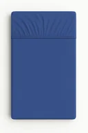 Prześcieradła dla dzieci - Prześcieradło jersey bawełna z gumką do łóżeczka 120x60cm - ciemny niebieski - miniaturka - grafika 1