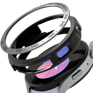 Ringke Air Sports+Bezel 2w1 etui ze stalową ramką do Samsung Galaxy Watch 5 40mm pokrowiec na kopertę czarno-srebrny (GW4-40-10_AS02) - Akcesoria do smartwatchy - miniaturka - grafika 2