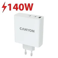 Ładowarki do telefonów - Canyon H-140-01 Fast Charge GaN 140W - miniaturka - grafika 1