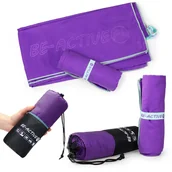 Ręczniki - Ręcznik szybkoschnący z mikrofibry 130x80 fioletowo-turkusowy - miniaturka - grafika 1