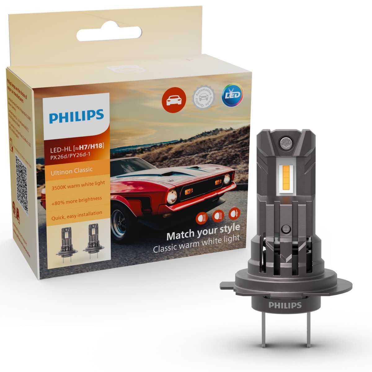 Philips LED Ultinon Classic UC2510 H7/H18 12V 3500K