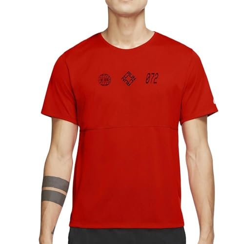 NIKE Koszulka sportowa Rouge Homme Run Koszulka męska