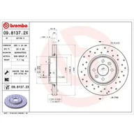 Tarcze hamulcowe - Tarcza hamulcowa BREMBO 09.8137.2X - miniaturka - grafika 1