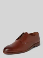 Półbuty męskie - Buty derby skórzane z detalem z logo model ‘THUNIT’ - miniaturka - grafika 1