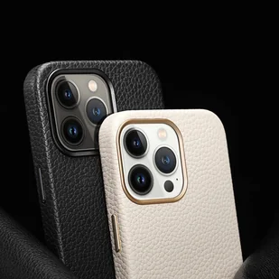 Dux Ducis Roma skórzane etui do iPhone 13 Pro elegancki pokrowiec z naturalnej skóry biały - Etui i futerały do telefonów - miniaturka - grafika 7