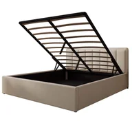 Łóżka - Łóżko tapicerowane z pojemnikiem SFG0143 180x200 Boucle Beż #3 - miniaturka - grafika 1