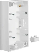 Gniazdka elektryczne - Hager Polo Puszka natynkowa 2-krotna śnieżnobiały B.1/B.3 10421909 10421909 - miniaturka - grafika 1