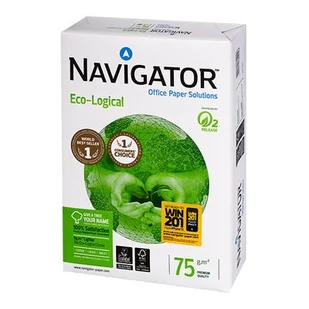 NAVIGATOR Navigator Eco-Logical COP075CB papier do kserokopiarek, format: A4, gramatura papieru: 75 g/m, wysoki poziom bieli, 500 arkuszy NAVA475-REAM - Papier do drukarek - miniaturka - grafika 1