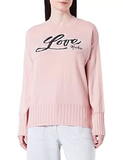 Swetry damskie - Love Moschino Damski sweter z długim rękawem Comfort Fit, Rosa, 42 - grafika 1