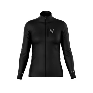 COMPRESSPORT Kurtka biegowa damska HURRICANE WINDPROOF JACKET black - Bluzy sportowe męskie - miniaturka - grafika 1