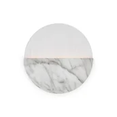 Lampy ścienne - JUPITER kinkiet LED 5W marmur okrągły fi 30cm klosz szkło falowane - miniaturka - grafika 1