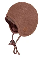 Czapeczki dla niemowląt - MaxiMo Wełniana czapka w kolorze szaroróżowym - miniaturka - grafika 1