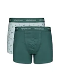 Majtki męskie - Bokserki Blank (dłuższa nogawka) 2-pak Henderson zielony 2XL - miniaturka - grafika 1
