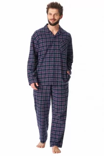 Piżamy męskie - Key MNS 414 B23 rozpinana piżama męska - grafika 1