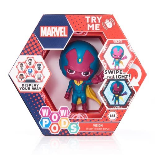 WOW! PODS - Kolekcja Marvel Avengers - Wizja - Figurka kolekcjonerska z czujnikiem światła i ruchu (Deqube 918MVL101635)