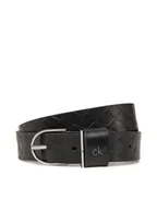 Paski - Calvin Klein Pasek Damski Ck Metal Round Buckle 2.5_Braid K60K613152 Czarny - miniaturka - grafika 1