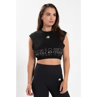 Koszulki sportowe damskie - Albion Duże rozmiary Crop Top - Czarny - miniaturka - grafika 1