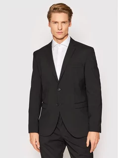 Marynarki męskie - Selected Homme Marynarka Mylologan 16051232 Czarny Slim Fit - grafika 1