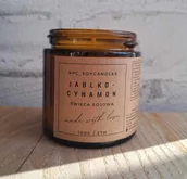 Świece - Świeca Sojowa Zapachowa Jabłko-cynamon 120ml 27h - miniaturka - grafika 1