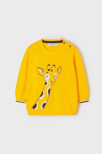 Swetry damskie - Mayoral sweter bawełniany dziecięcy kolor żółty lekki - grafika 1