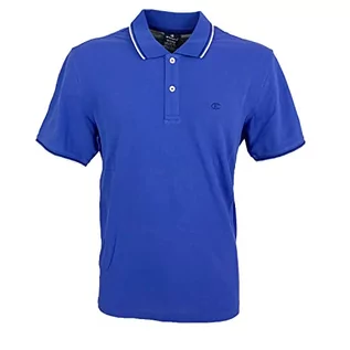 Koszulki męskie - Champion Męska koszulka polo Legacy Light Cotton Pique C-Logo Shirt, Cobalt Blue, M - grafika 1