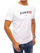 Koszulki męskie - T-shirt męski z nadrukiem biały Dstreet RX4740 - miniaturka - grafika 1
