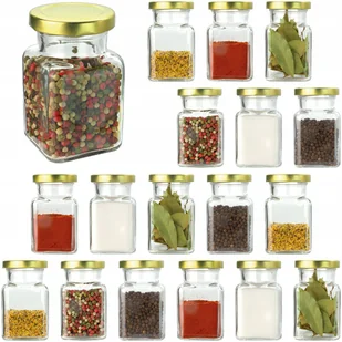 słoiczki na przyprawy 150ml EKO słoik na miód 150 ml złota zakrętka 18 szt. - Pojemniki kuchenne - miniaturka - grafika 1