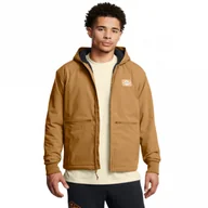 Kurtki męskie - Męska kurtka przejściowa Under Armour Project Rock Work Jacket - brązowa - UNDER ARMOUR - miniaturka - grafika 1