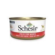 Mokra karma dla psów - Schesir Adult 18 x 150 g Filet z kurczaka z wołowiną - miniaturka - grafika 1