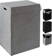 Akcesoria łazienkowe - Kosz filcowy pojemnik na pranie 67x52x35cm szary - miniaturka - grafika 1