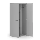 Szafy biurowe - Szafa ubraniowa biurowa PRIMO GRAY, 3 półki, drążek do szafy, 1781 x 800 x 500 mm, szary - miniaturka - grafika 1