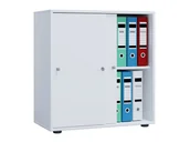 Szafki biurowe - VCM Szafa biurowa Lona (Drzwi przesuwne, Biały, L) - miniaturka - grafika 1