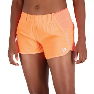 Spodnie sportowe damskie - Spodenki New Balance WS21267NDF - pomarańczowe - grafika 1