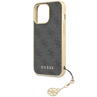 Guess GUHCP14LGF4GGR iPhone 14 Pro 6,1" szary/grey hardcase 4G Charms Collection - Etui i futerały do telefonów - miniaturka - grafika 6