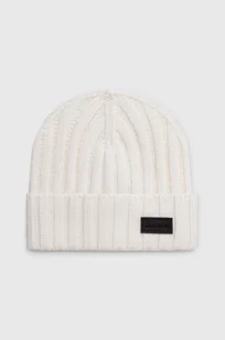 Moschino czapka wełniana kolor biały wełniana M5813 60109 - Czapki damskie - miniaturka - grafika 1