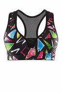 Biustonosze - WINSHAPE WINSHAPE Damski biustonosz fitness na czas wolny Functional Mesh Push-up z wbudowanymi wkładkami, Pusb103, Disco Push Up PUSB103-DISCO - miniaturka - grafika 1