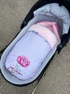 Śpiworki dla dzieci - Śpiworek do gondoli Chmury dla dziewczynek królik - miniaturka - grafika 1