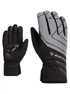 Ziener Unisex DALY rękawiczki rowerowe, zimowe |wodoszczelne, Soft-Shell, wyściełane, czarno-metaliczny srebrny, 6,5 - Rękawiczki - miniaturka - grafika 1