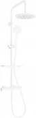 Panele prysznicowe - Mexen KT40 zestaw prysznicowy natynkowy z deszczownicą i baterią termostatyczną, biały - 771504093-20 - miniaturka - grafika 1