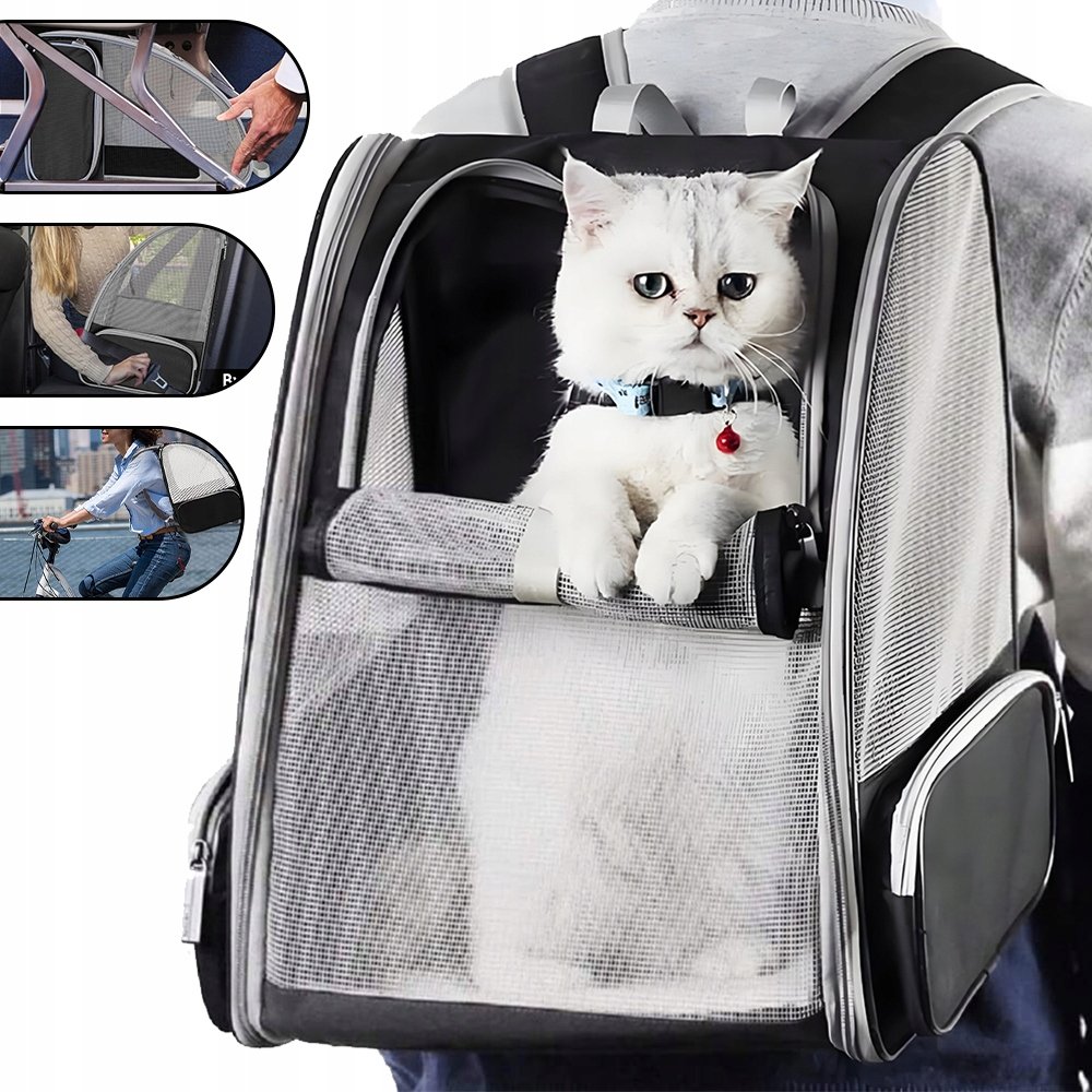 Transporter dla Kota Psa Królika Plecak Torba Kojec 3w1 Składany