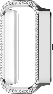INF Etui ochronne Redmi Band 3, etui aktywne Xiaomi Band 9, galwanizowane srebro z kryształkami - Etui i futerały do telefonów - miniaturka - grafika 1