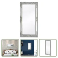 Lustra - The Living Store Lustro ścienne w stylu barokowym 100x50 cm srebrny - miniaturka - grafika 1