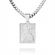 Biżuteria dla dzieci - Srebrny łańcuszek + medalik prawosławny 55cm P2M50 - miniaturka - grafika 1