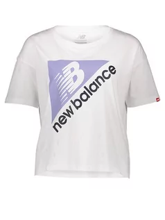 Koszulki i topy damskie - New Balance Koszulka w kolorze białym - grafika 1