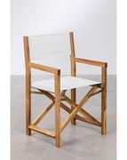 Krzesła - Krzesło Reżyserskie Krzesło Drewniane Składane Calabria Białe - miniaturka - grafika 1
