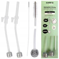 Zestawy naczyń dla dzieci - CASNO Zestaw 2x Silikonowa Słomka + Szczoteczka Do Butelki Baby DIZZY - miniaturka - grafika 1